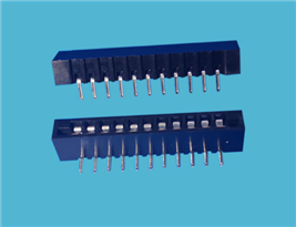 2.54mm无锁单面接弯插